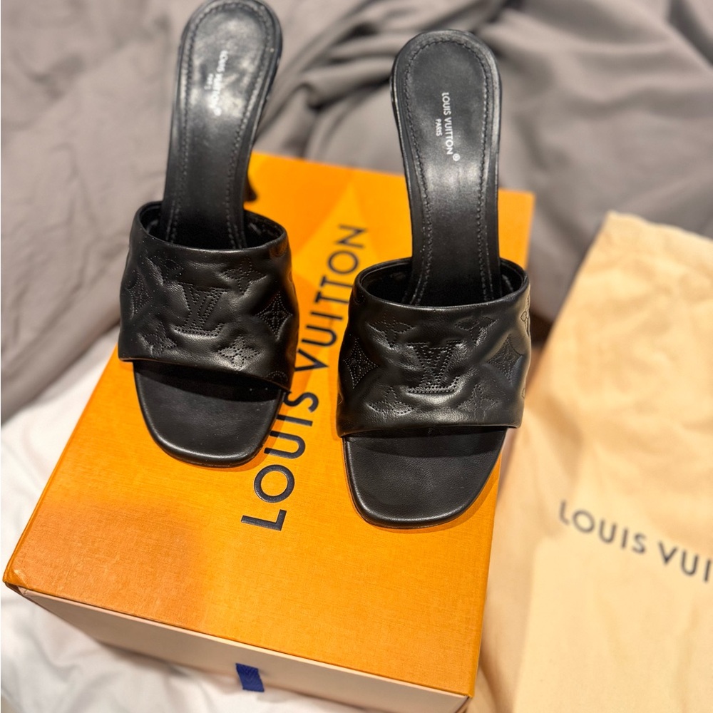 Louis Vuitton Black Mules